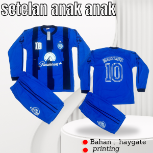 COD/ setelan baju sepakbola anak laki laki/baju bola kiper inte milan lengan panjang