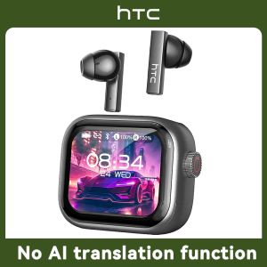 HTC NE40 AI Translator Earphones with LED Controls In-Ear HiFi Stereo Bluetooth 6.0 Real-Time Language Translation IPX5 Waterproof