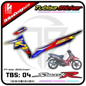 Sticker Striping Variasi Smash New SR - Stiker Striping Motor Smash New SR. TBS.SF.04