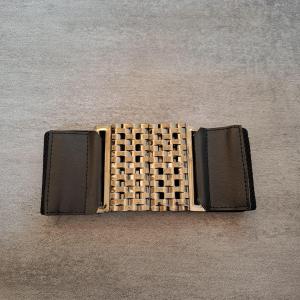 Ikat pinggang wanita belt elastis sabuk karet  Hitam Metalik Kondangan CORSA