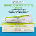 Benzoic Acid + Salicylic Enzolic, 30g Treat athlete's foot (alipunga), ringworm (buni), and tinea versicolor (an-an). 