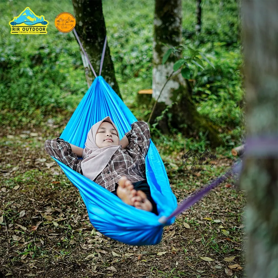 Hammock Single Size 300 x150 cm Ayunan Gantung Dewasa Besar COD
