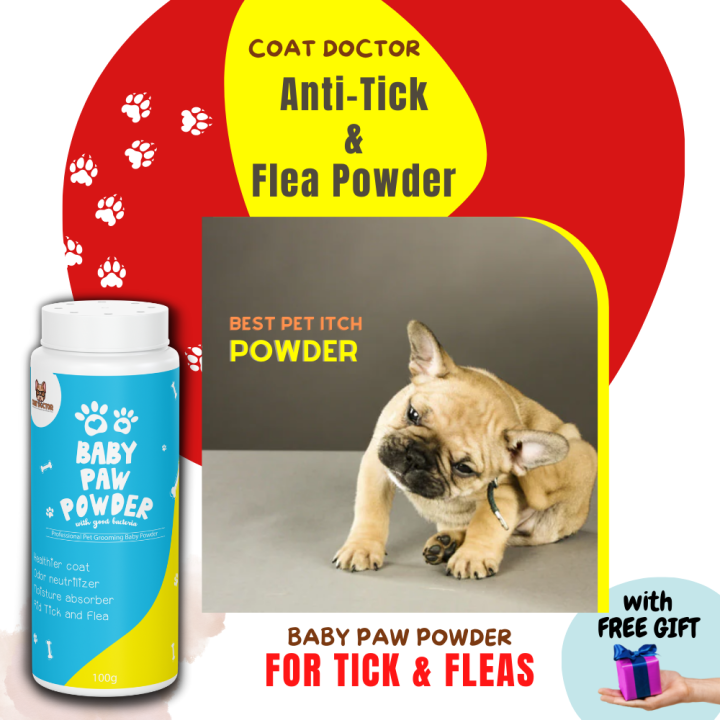 COAT DOCTOR Baby Paw Powder for TICK AND FLEAS 100G Pet powder