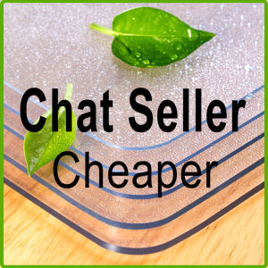 (1.5mm Frosted Round)PVC Frosted Crystal Protector for Dining Room Table-1/1.5/2/3mm Thick All Size Customizable Waterproof Oil Resistant Soft Glass Desk Plastic Protective Pad Kitchen Wood Grain Vinyl Tablecloth Cover Anti-scald Anti-oil