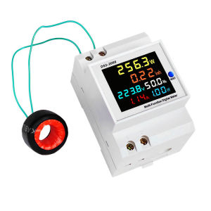 6IN1 Din Rail AC Volt Monitor 110V 220V 380V Current Power Kwh Electric Energy Meter Smart AMP 100A D52-2066