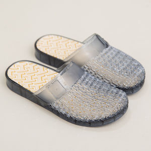 Free Shipping New Hollow-Out Jelly Slip-On Sandals Perfect For Moms Offering A Casual And Fashionable Look For Summer With Breathable And Non-Slip Features And Durable For Everyday Wear