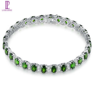 Lohaspie เครื่องประดับจริง19กะรัต925สร้อยข้อมือเงินแท้สร้อยข้อมือโกเมน Rhodolite ธรรมชาติสร้อยข้อมือโกเมนพลอยสีม่วงสำหรับผู้หญิงเครื่องประดับวันเกิด