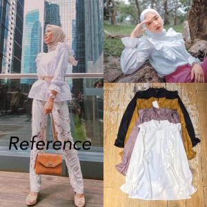 BLOUSE WANITA MURAH LENGAN PANJANG ATASAN BLOUSE POLOS MURAH MOSSCREPE - KEMEJA KERJA - KEMEJA KANTOR - KEMEJA PUTIH - BLOUSE MURAH - BLOUSE POLOS WANITA - kemeja wanita murah