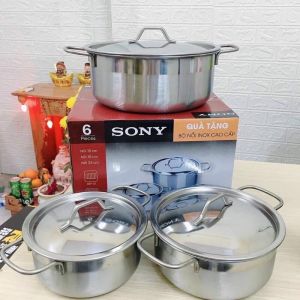 Bộ 3 Nồi Sony cao cấp bộ 3 cái bền đẹp
