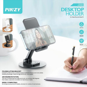 Holder putar lipat PINZY H300 Stand dudukan pegangan bracket HP Tablet Anti Slip Besi Alluminium ori