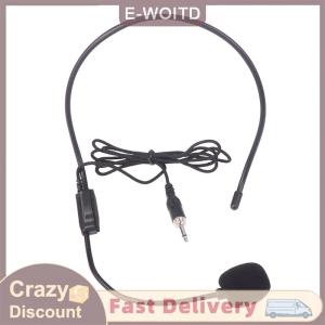 【CHANGXIANG3】 Portable Screw Thread Head-mounted Headset Microphone Wired 3.5mm Plug Speech Headset Mic For Teaching Meeting Bee Ear Mic