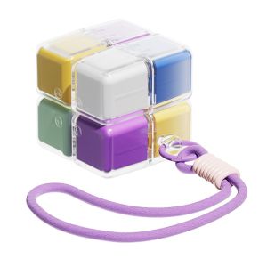 dohobby 8 Grids Magic Cube Box Moisture-Proof ic Pill Organizer Creative Sealed Seven Days Pill Case for HomeTravel