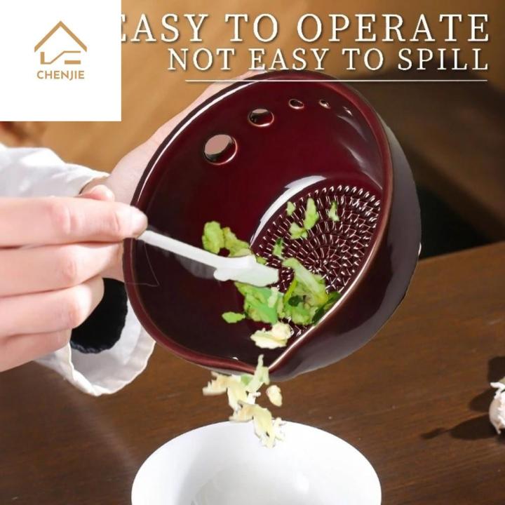 CHENJIE Hướng dẫn sử dụng Bát nghiền tỏi 2 trong 1 Làm thủ công Bát ...