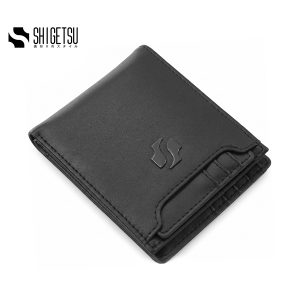 Shigetsu UMEDA Leather Bifold Wallet for Men Detachable Card Holder Wallet Gift for Men