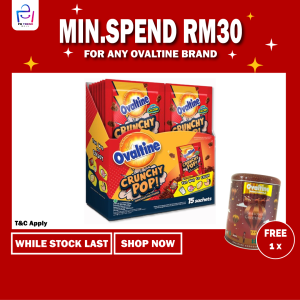 Ovaltine Crunchy Pop  Chocolate Malt Flakes - Per Box 15s x 8g