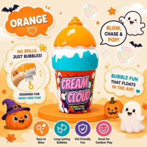 ✨💖🍦  Anti Spill Bubble Toys l Children Outdoor Game l Birthday Party Goodie Bag Gift l Preschool Party Gifts Blower Wand Beach Toys Carnival Prize Ice Cream Dessert Cup Bubbles Travel Friendly Bubble Cup Children Day Gifts Tuition Center Gift