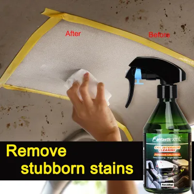 FANTASTIC 260ML Car Interior Cleaner Foam Cleaner Spray for Car Multi Purpose car ceiling detailing cleaner Car Interior Roof Cleaner Car Cleaning Products MultiFunctional Cleaner Car Beauty Products interior detailing cleaner for car Tough Stain Remover