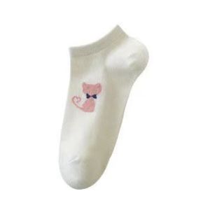 DRKS15 Kaos Kaki Wanita Motif Kucing Kitty Kaoskaki Fashion Korea