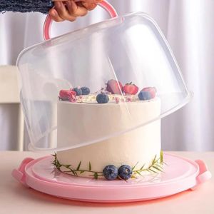 MMLUCK Foldable Handle Plastic Cake Box: A Compact Picnic Cake Holder