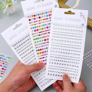 Music Festival Party Face Jewelry Decoration Rhinestone Crystal Kids s DIY Diamond Stickers Self-adhesive Nail Sti Eye Makeup