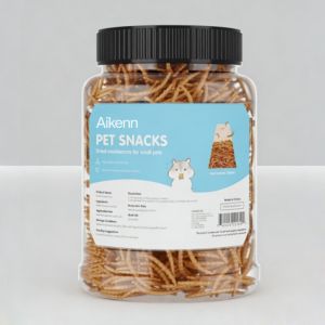 AIKENN 1500ML Dried Mealworm Snacks Hamster Treats Small Pet Food for Guinea Pig Gerbils Tortoises Birds
