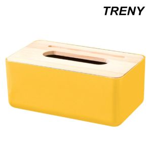 TRENY Creative Interior Products Wood Home & Living Storage Case Wooden Tissue Box Napkin Paper Boxes Cover Holder