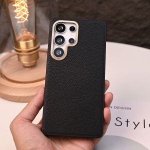 สำหรับ Samsung Galaxy S25 S22 S23 S24 Plus Ultra บวกพิเศษเคสหนังและโลหะแข็งเคสครอบโทรศัพท์