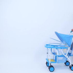Baby Carriage Portable Foldable Summer Imitation Rattan Children Push Chair Baby Stroller Can Sit and Lie Babys Stroller