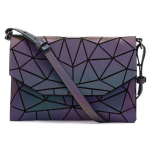【Ready Stock】Issey Miyake same style Lingge geometric luminous shoulder envelope bag