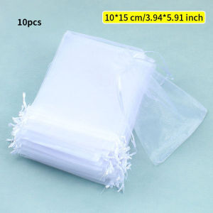 30pcs Sheer organza drawstring gift bags ideal for dust-proof fruit packaging weddings parties candy