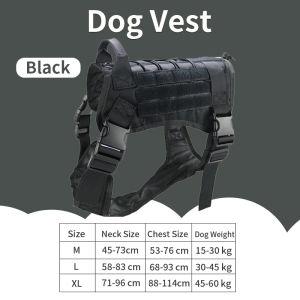 Military Dog Police Dog Vest Tactical Vest Service Dog Seat Belt Training Combat Dog Seat Belt Clothes Dog Leash and Collar Harness For Dog Cat Leash Harness Dog Harness Vest Dog Leash and Harness