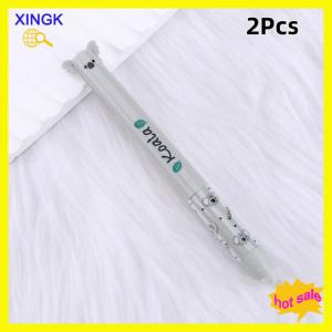 XINGK 2Pcs Multifunctional Erasable Neutral Pens Animal Design Quick-drying Gel Pen Double Ink Color Pens Writing Tool School Supplies