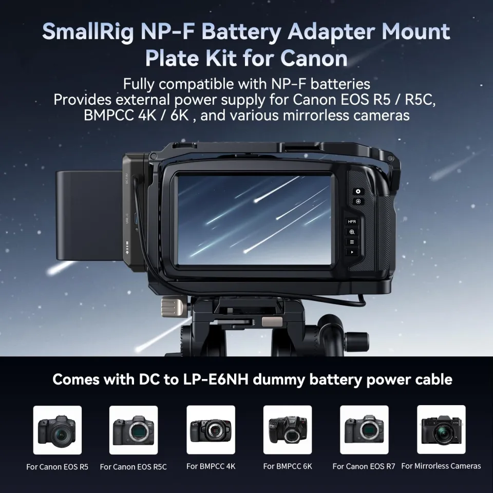 SmallRig NP-F Battery Adapter Mount Plate with LP-E6NH Dummy