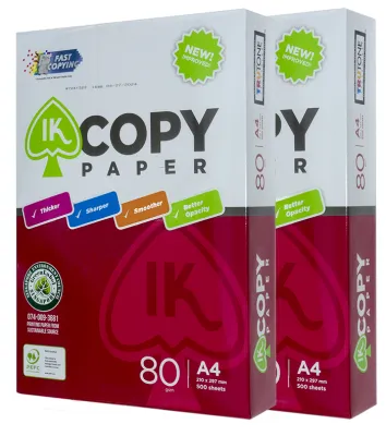 A4-80g IK Copier Paper - High Quality White Paper Environmentally Friendly (Bundle of 5 Reams)