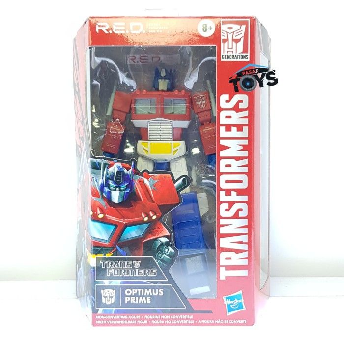 Red Transformers Optimus Prime Transformers R.E.D. Series G1 RED Robot Enhanced Design ...