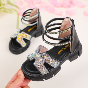 LUCKIDS high top sandals for kids girl zipper Thick sole sandals for kids girls size 25-36