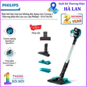 Máy hút bụi cầm tay không dây dạng cán 3 trong 1 SpeedPro Aqua. Thương hiệu Hà Lan cao cấp Philips - FC6730/81. HÀNG CHÍNH HÃNG