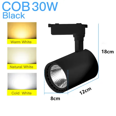 LED Track Light COB 12W 20W 30W 40W Led Track Lighting Rail Lamp 220V Spotlights for Clothing Store Art Shop Exhibition Led Spots Lights for Home Room Store Shop