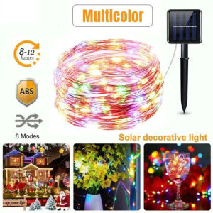 🇸🇬 BIG SALE> LED Solar 32M Fairy String Lights Outdoor Waterproof 8 Modes Solar Power Lamp Christmas DIY Gift Xmas (300LED)