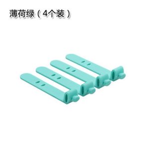 YESPERY 4PCS Silicone Cable Organizer Candy Color Data Cable Tie Wire Binding Management Cable Winder