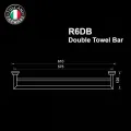 Tuscani R6DB - Rondana Series Double Towel Bar- Bathroom Accessories. 
