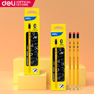 Deli 12Pcs/Box HB Pencil With Eraser Pencil Set Student Stationery School Supllies EU54800