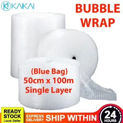 Single Layer Air Bubble Cushioning Roll 50cm x 100m Shipping Moving Items Wrap