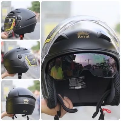 Nón bảo hiểm 3/4 2 kính Royal M268 chính hãng - bảo hành 12 tháng.