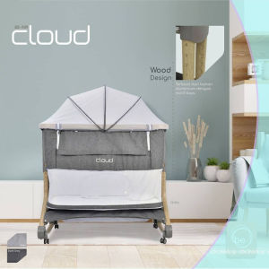 Babyelle CLOUD Rocking Baby Bed BE-909 (Co Sleeper/Side by Side) - Ranjang Bayi Ayun Dan Kelambu