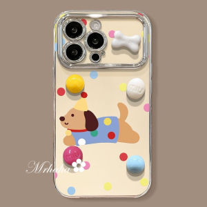 MrHaHa เคสสำหรับ Vivo Y02s Y22 Y17 Y20 Y21 Y17s Y15S Y1s Y50 Y02 Y95 Y36 Y19 Y27 4G การ์ตูนลูกสุนัขน่ารักที่มีห่วงโซ่ไฟฟ้าหน้าต่างขนาดใหญ่เคสเลนส์โทรศัพท์ป้องกันเลนส์ซิลิโคนกันกระแทกปกหลังนิ่ม