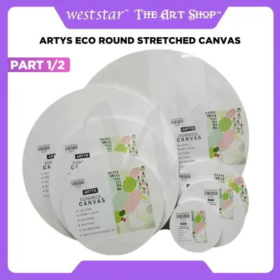 [WETAS] ARTYS Eco Round Canvas Stretched Canvas Panting Canvas Round For Acrylic / Oil Painting - PART 1