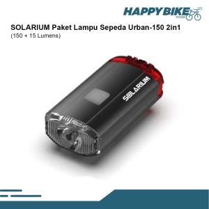 MXL Solarium Lampu Depan Belakang Sepeda Urban-150 2in1 Front Rear Light Bike Lamp 150 Lumens