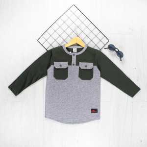 Baju Kurta Semi Koko Placket Lengan Panjang Anak CMGKIDS