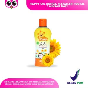 HAPPY OIL BUNGA MATAHARI 100 ML / MINYAK BAYI / MINYAK PIJAT